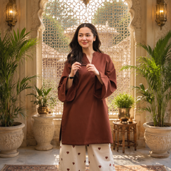 Azreen Women Cotton Blend Kurti Palazzo Set