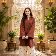 Azreen Women Cotton Blend Kurti Palazzo Set