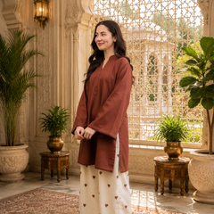 Azreen Women Cotton Blend Kurti Palazzo Set